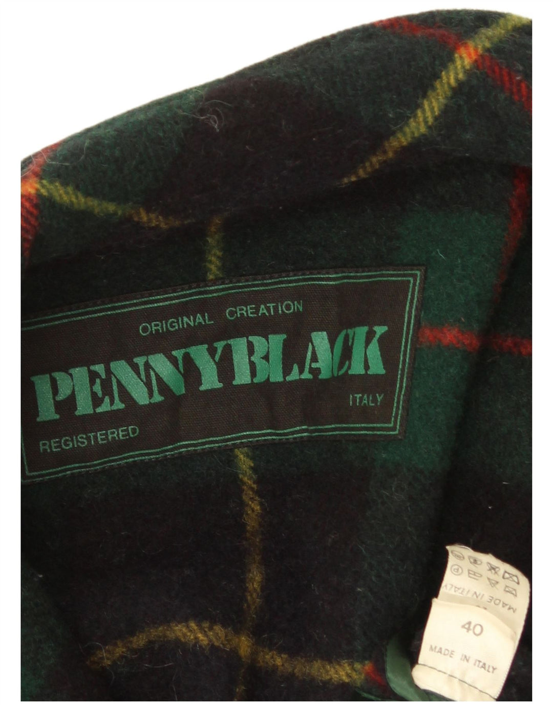 Jachetă Blazer pentru femei Penny Black, cu tăiere largă, IT 40, lână cu carouri mici, verde