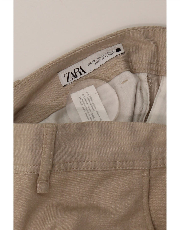 Pantaloni chino slim pentru bărbați Zara EU 38 Mici L30 L28 Bej Poliester