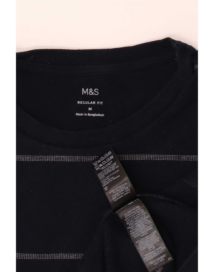 Tricou Marks & Spencer pentru bărbați, cu croiala normală, de top mediu, bleumarin, cu dungi