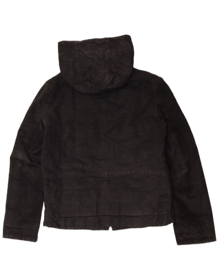 Jachetă de piele cu glugă pentru femei Zarro IT 42 Medium Black