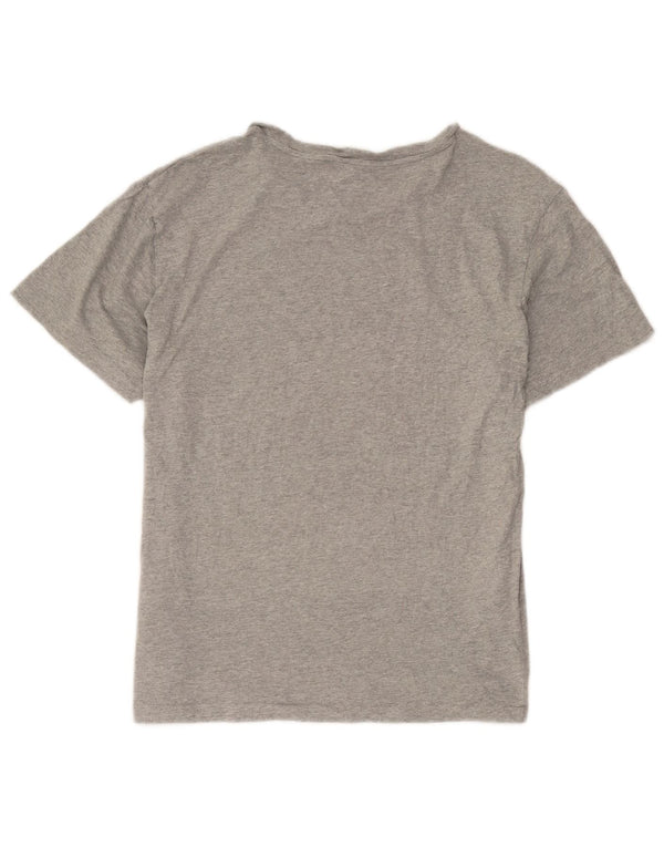 Tricou grafic Polo Ralph Lauren pentru femei Top UK 16 mare bumbac gri