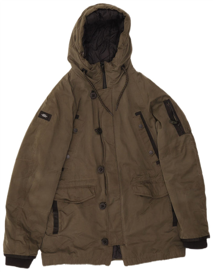 Jachetă parka cu glugă Superdry pentru bărbați UK 38 Medium Khaki
