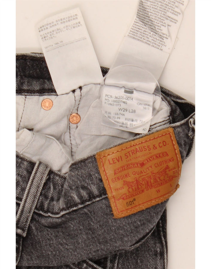 Blugi drepti pentru femei Levi's 501 W29 L28 bumbac gri
