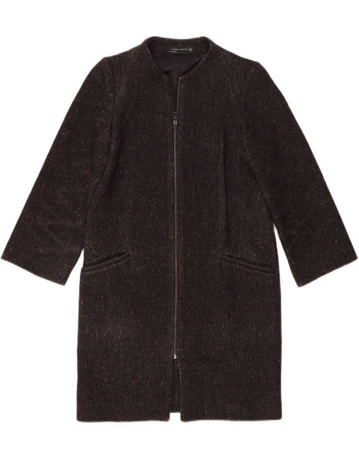 Pardesiu largi pentru femei Zara Marea Britanie 6 XS, gri Herringbone