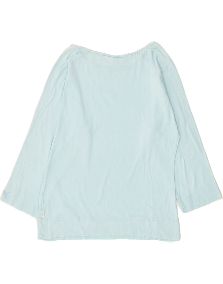 PUMA Womens Top 3/4 Sleeve UK 14 Large Blue Cotton | Vintage Puma | Thrift | Second-Hand Puma | Used Clothing | Messina Hembry 