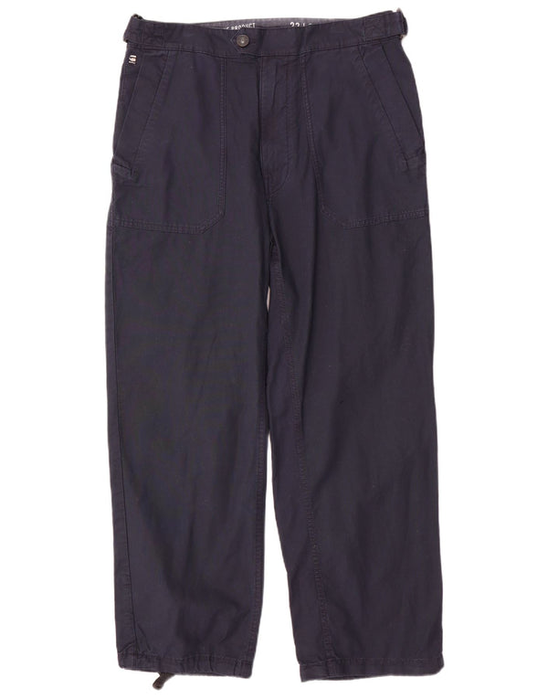 Pantaloni chino drepți pentru bărbați G-Star L32 L28 Bumbac bleumarin
