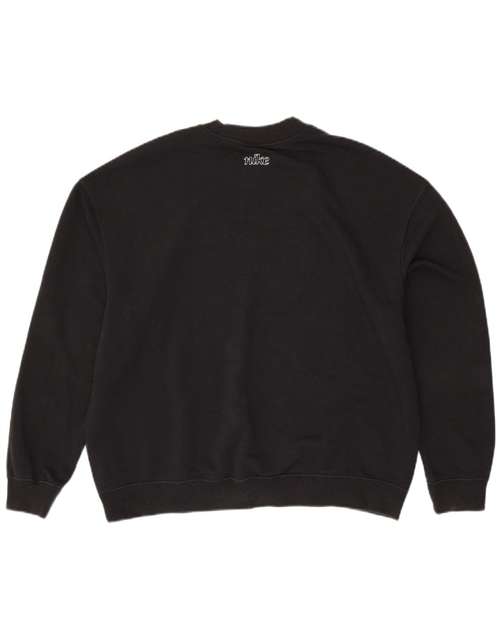 Pulover pentru bărbați NIKE Dri Fit Loose Fit Graphic Pulover Mic Negru