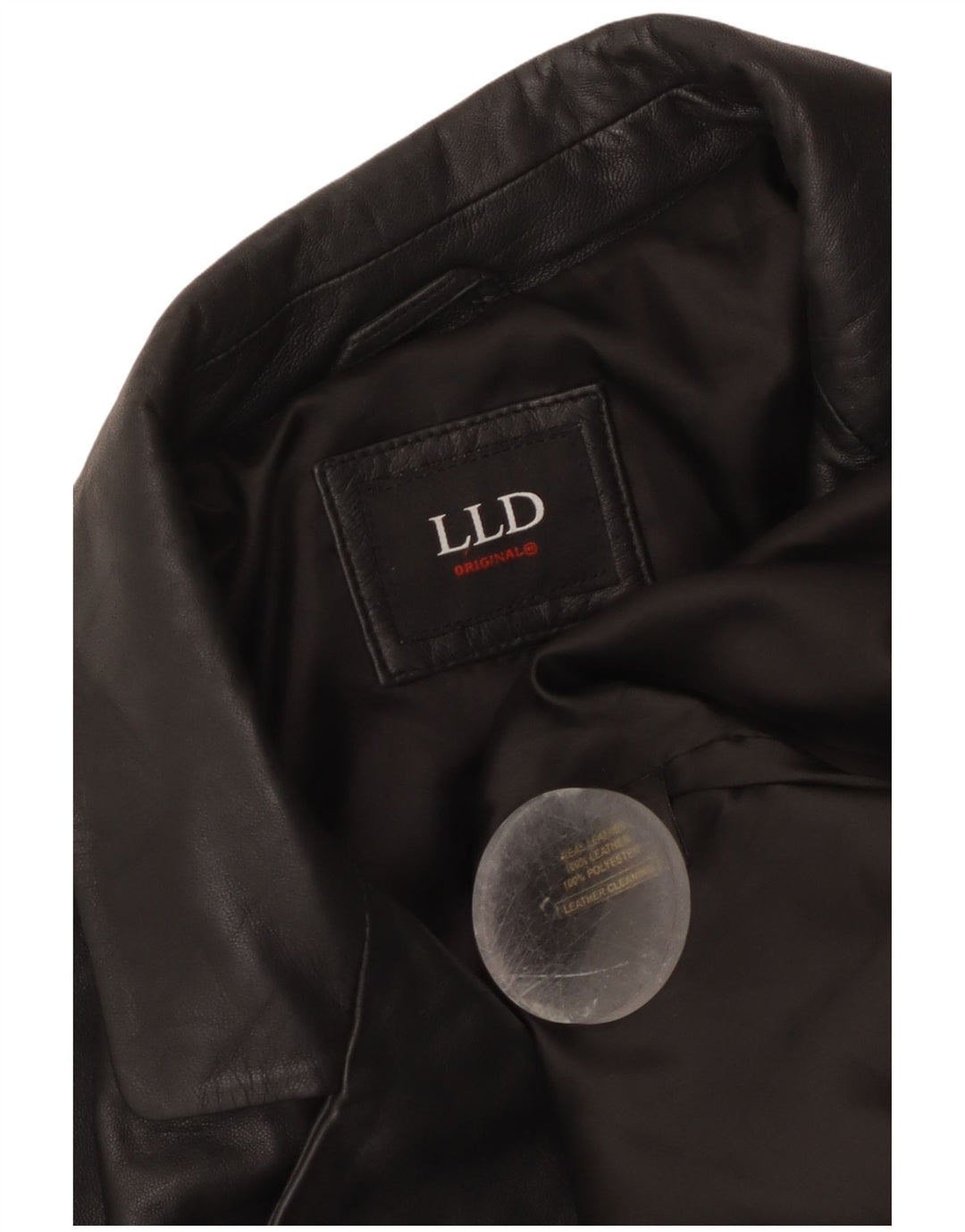 Jachetă de piele pentru bărbați LLD UK 38 Medium Black Leather