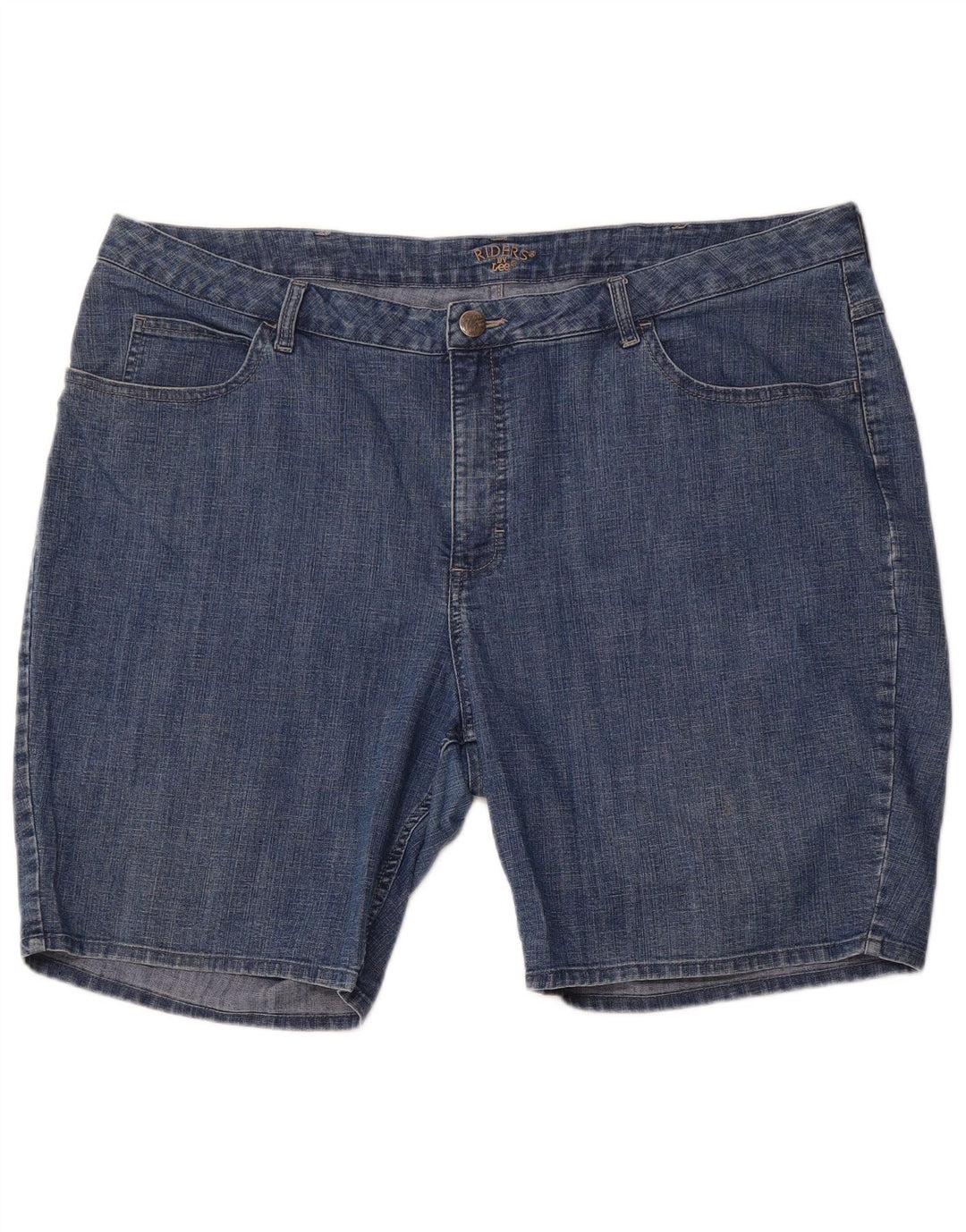 Pantaloni scurți din denim LEE Riders pentru femei US 24 4XL W44 Bumbac albastru