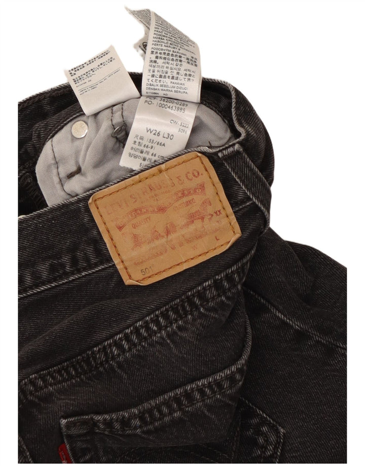 Blugi drepti pentru femei Levi's 501 W26 L28 bumbac negru