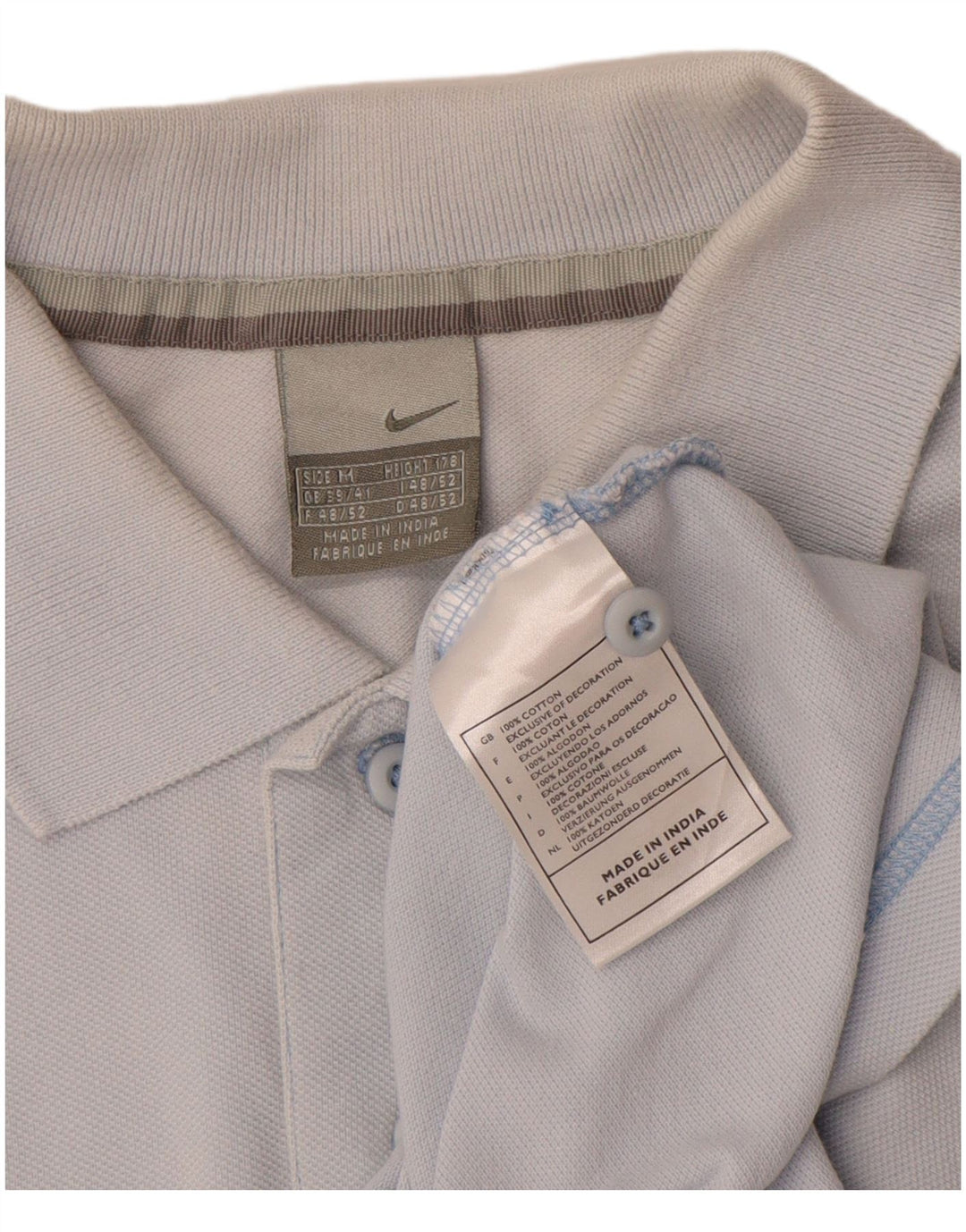 Tricou polo Nike pentru bărbați Marea Britanie 39/41, bumbac albastru mediu