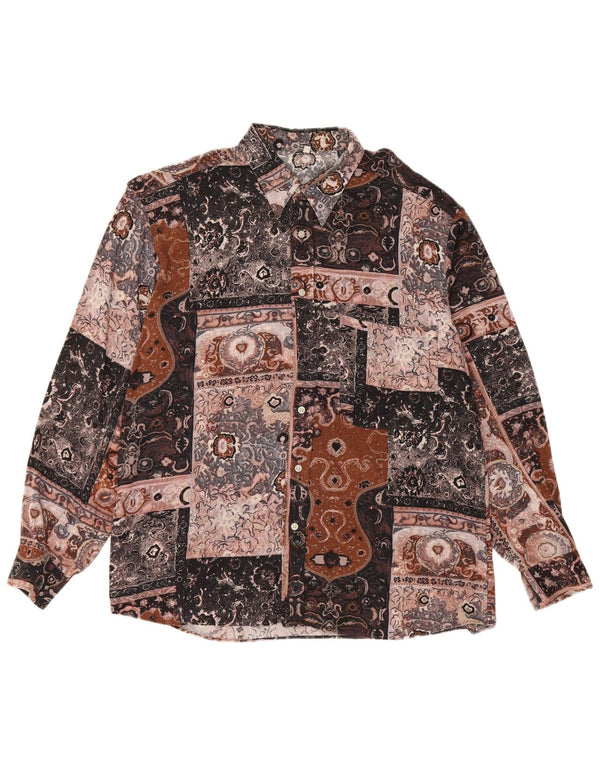 Cămașă Vintage bărbați Mediu Multicolor Patchwork