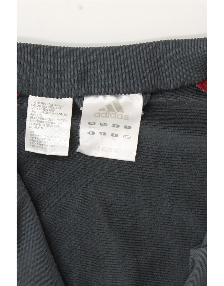 Jachetă de trening pentru bărbați ADIDAS UK 44/46, mare, gri, poliester color bloc