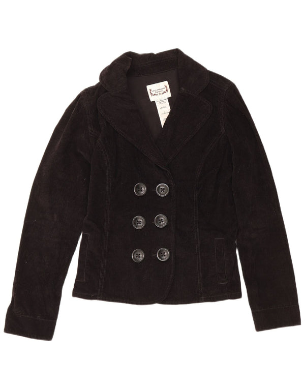 Levi's Corduroy Pea Coat pentru femei UK 16, mare, negru, bumbac