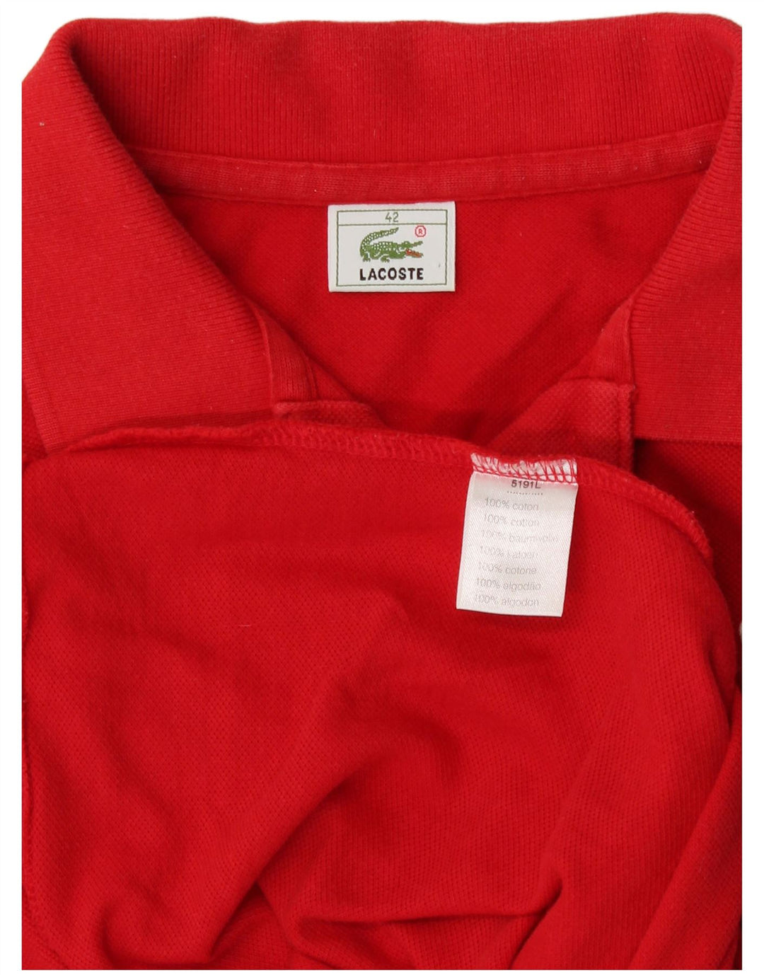 Tricou polo fără mâneci pentru femei Lacoste Mărimea 42 Bumbac roșu mare