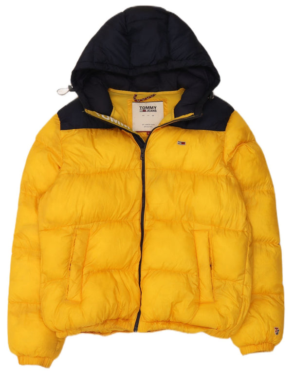 Jachetă căptușită cu glugă pentru bărbați Tommy Hilfiger UK 40, mare, galbenă