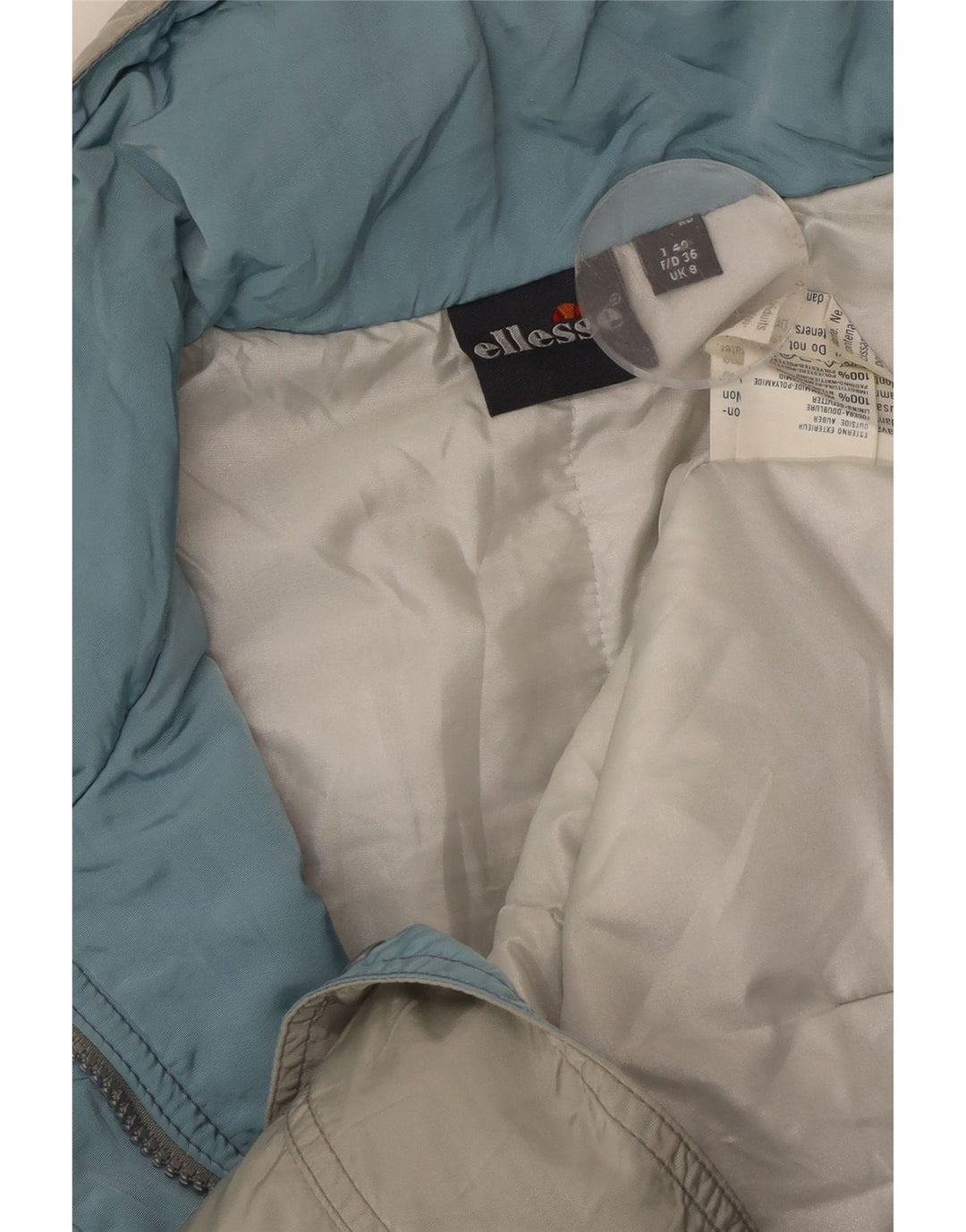 Jachetă căptușită cu glugă supradimensionată pentru femei Ellesse UK 8 Small, gri, poliamidă