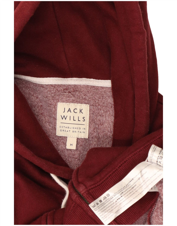 JACK WILLS Pulover cu glugă cu fermoar pentru bărbați, bumbac maro mediu
