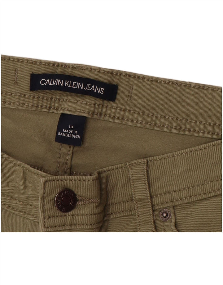 Pantaloni casual conici pentru femei CALVIN KLEIN US 10 Large W30 L27 Verde