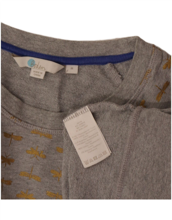 Hanorac pentru femei Boden, cu model abstract, pulover UK 14, bumbac gri mediu