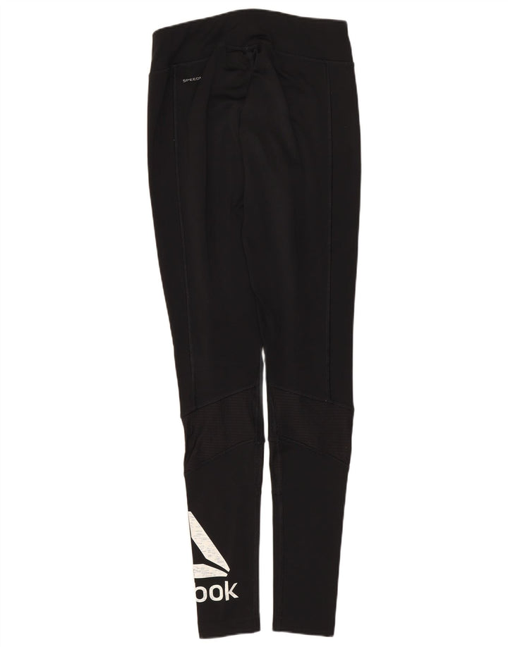 Leggings grafic Reebok pentru femei UK 4 XS negru