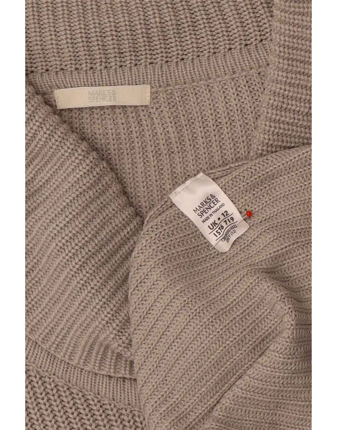 Rochie cu pulover cu mânecă lungă pentru femei Marks & Spencer, cu gât rulat, UK 12, gri mediu
