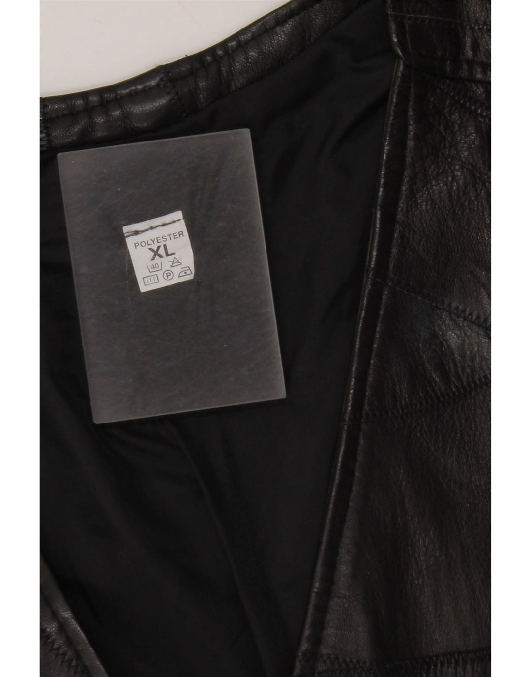 Vestă din piele pentru bărbați VINTAGE XL neagră