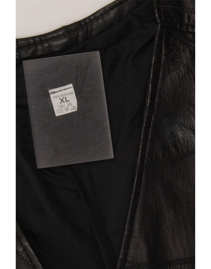 Vestă din piele pentru bărbați VINTAGE XL neagră