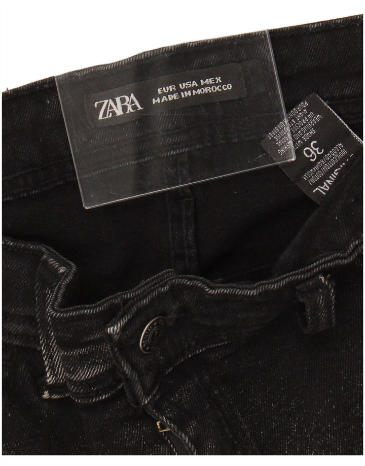 Blugi skinny distressed pentru bărbați Zara W36 L25 bumbac negru