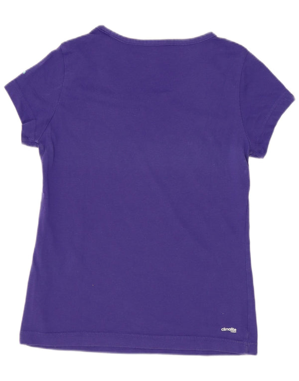 Tricou cu grafic Climalite Adidas Fete Top 11-12 ani Bumbac violet