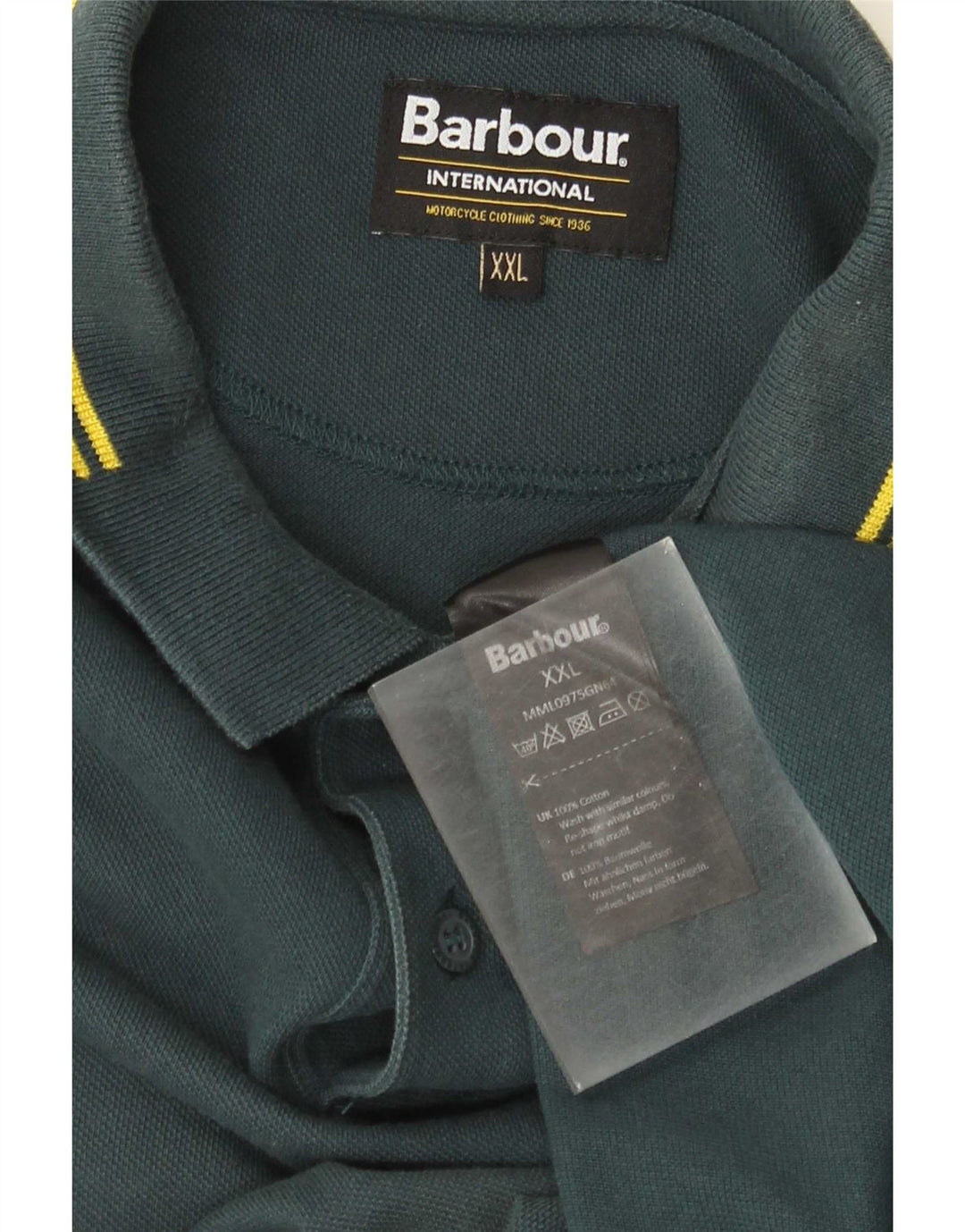 Tricou polo pentru bărbați Barbour 2XL, bumbac verde