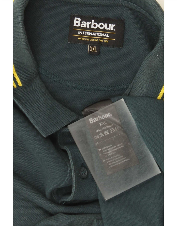 Tricou polo pentru bărbați Barbour 2XL, bumbac verde