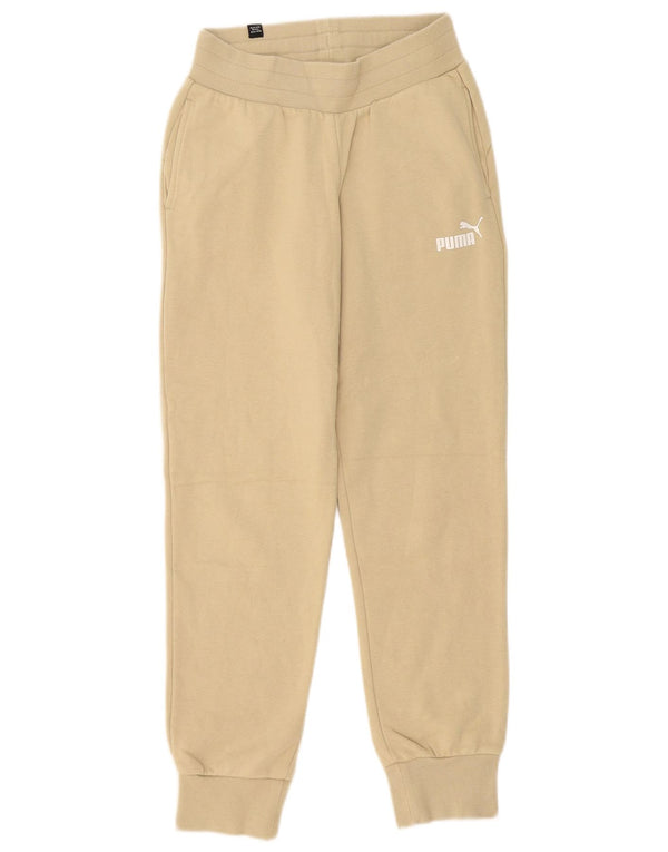 Pantaloni de trening Puma Femei Joggeri UK 2 2XS Bej Bumbac