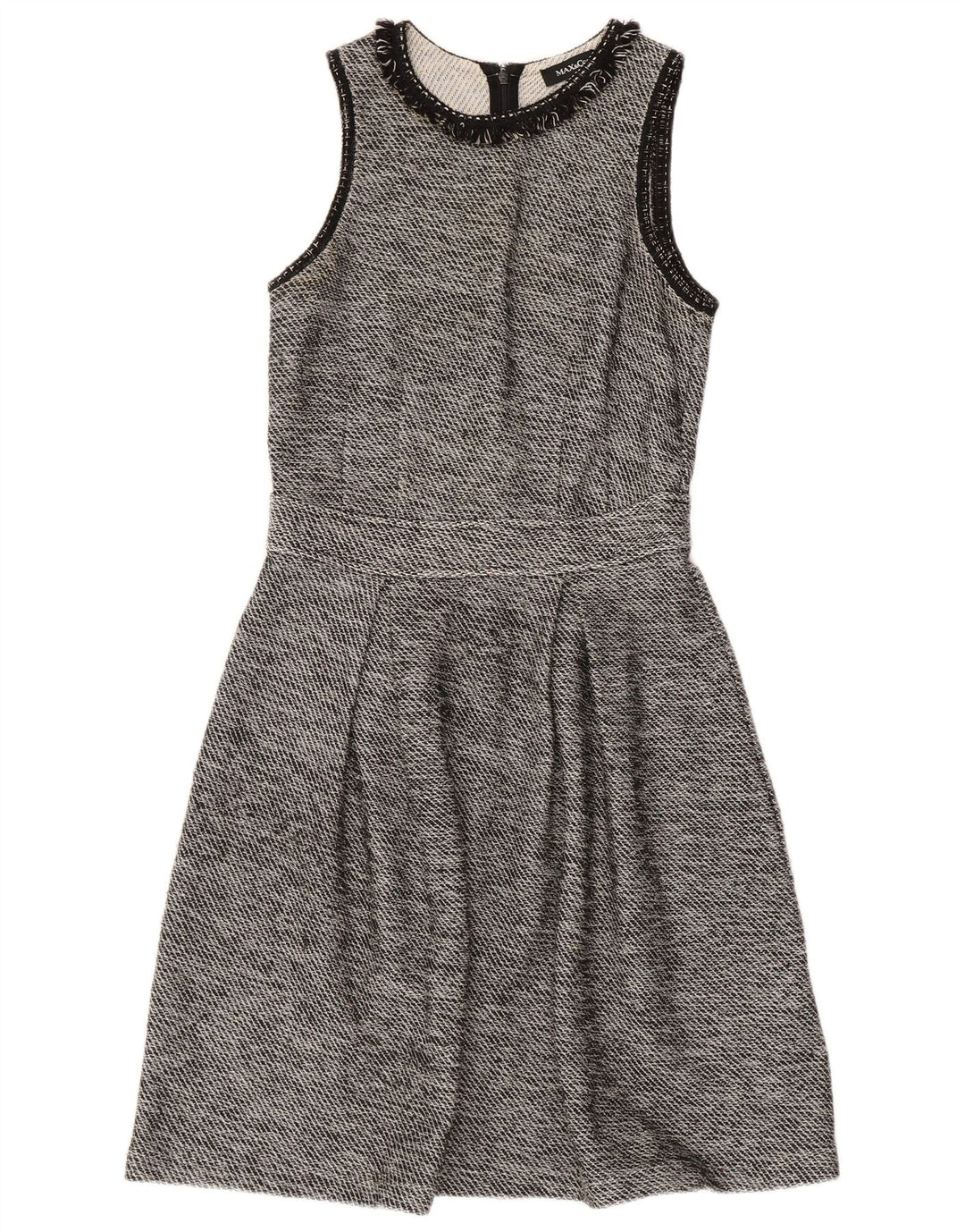 MAX & CO. Rochie pentru femei fără mâneci în linie A UK 8 Bumbac negru mic