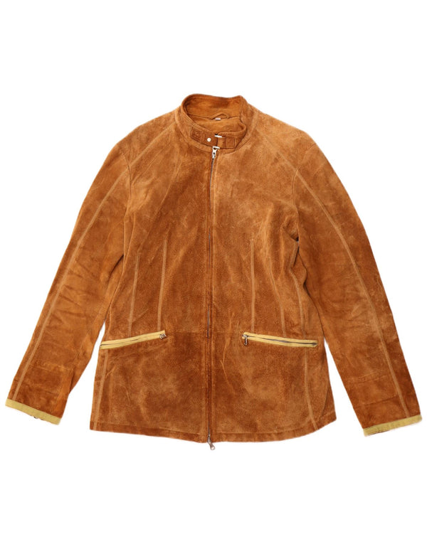 Jacheta de piele intoarsa pentru femei VINTAGE IT 50 XL din piele bej