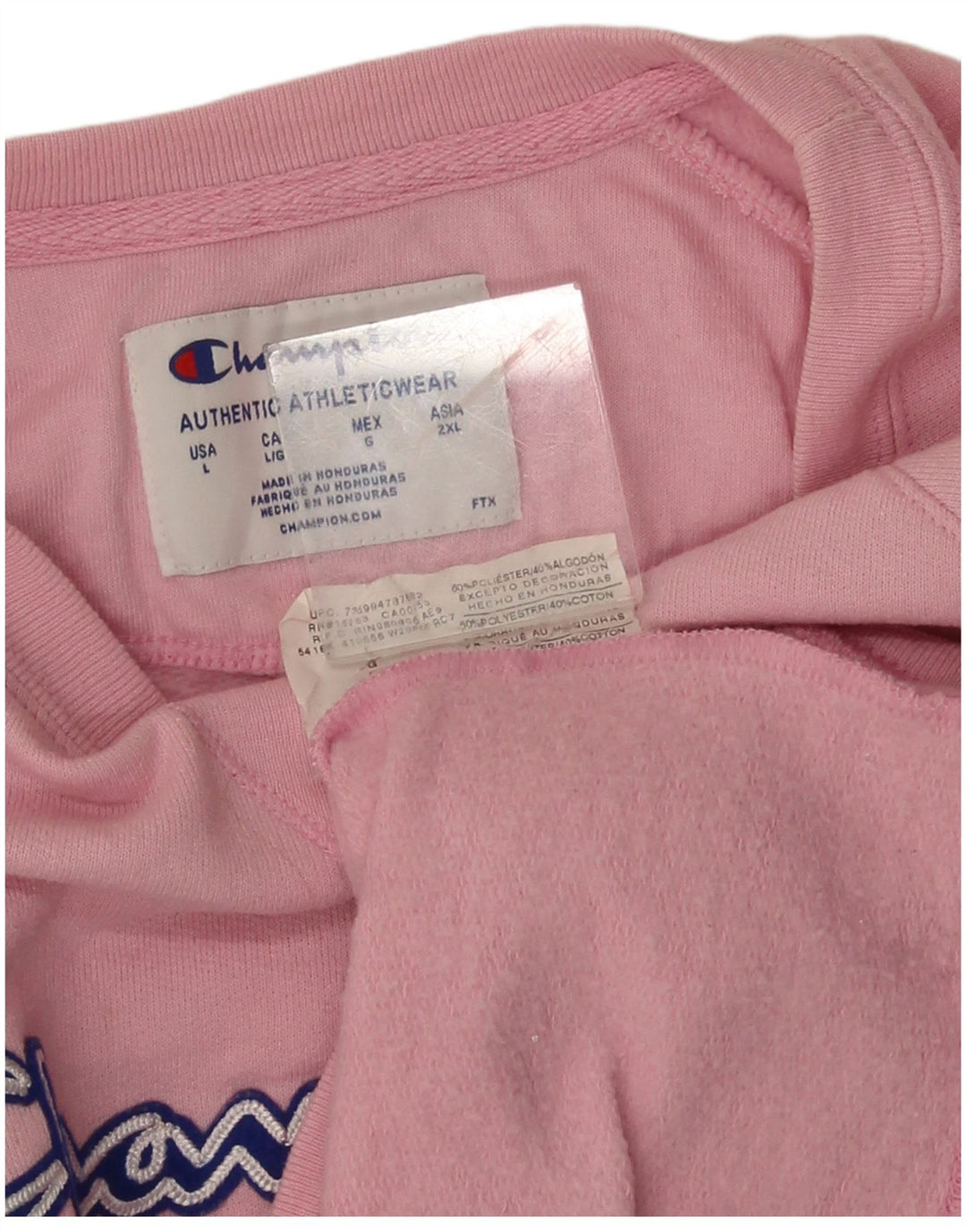 Pulover cu grafic pentru femei Champion UK 16 Poliester roz mare