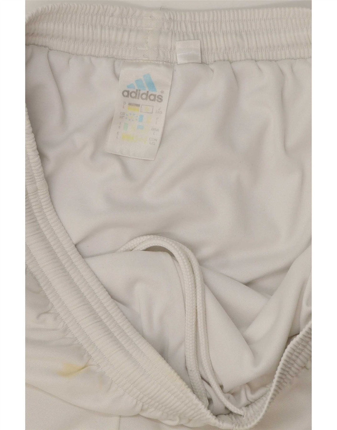 Pantaloni scurți sport Adidas pentru bărbați, mari, alb, din poliester