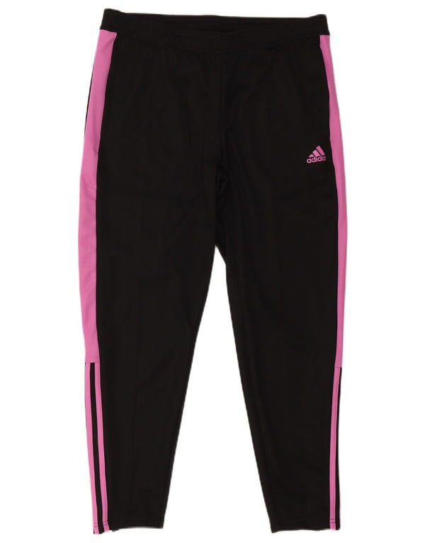 Pantaloni de trening Adidas pentru femei UK 16/18, mare, negru, colorblock