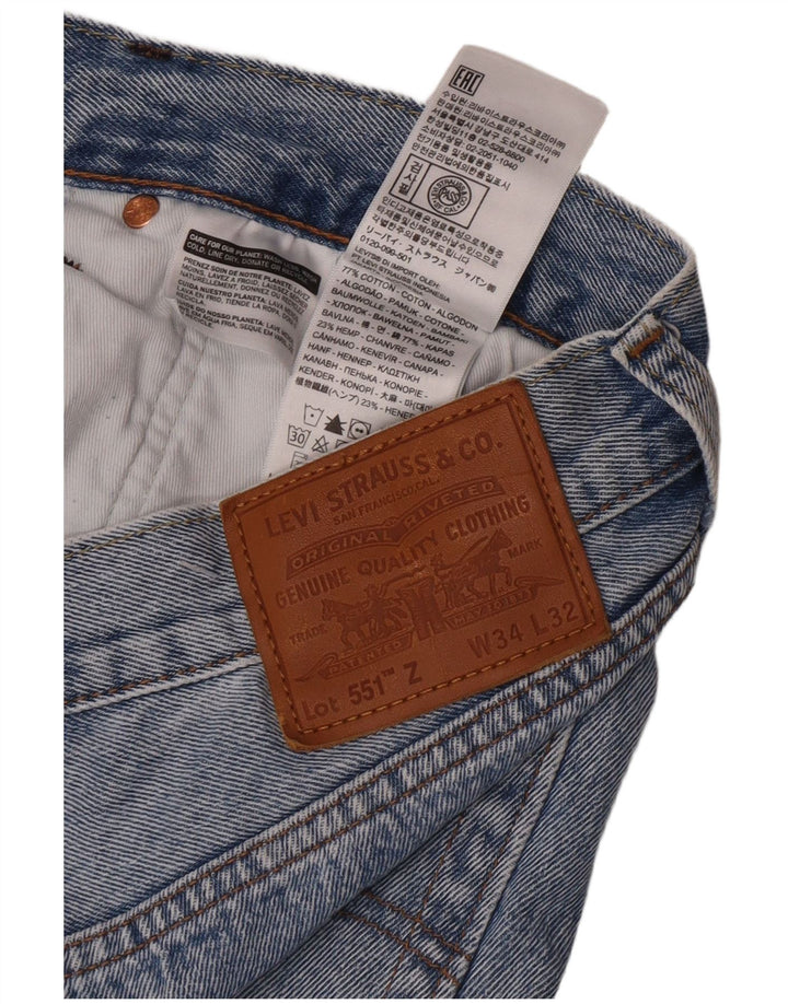 Blugi drepti pentru bărbați Levi's W34 L32 Bumbac albastru