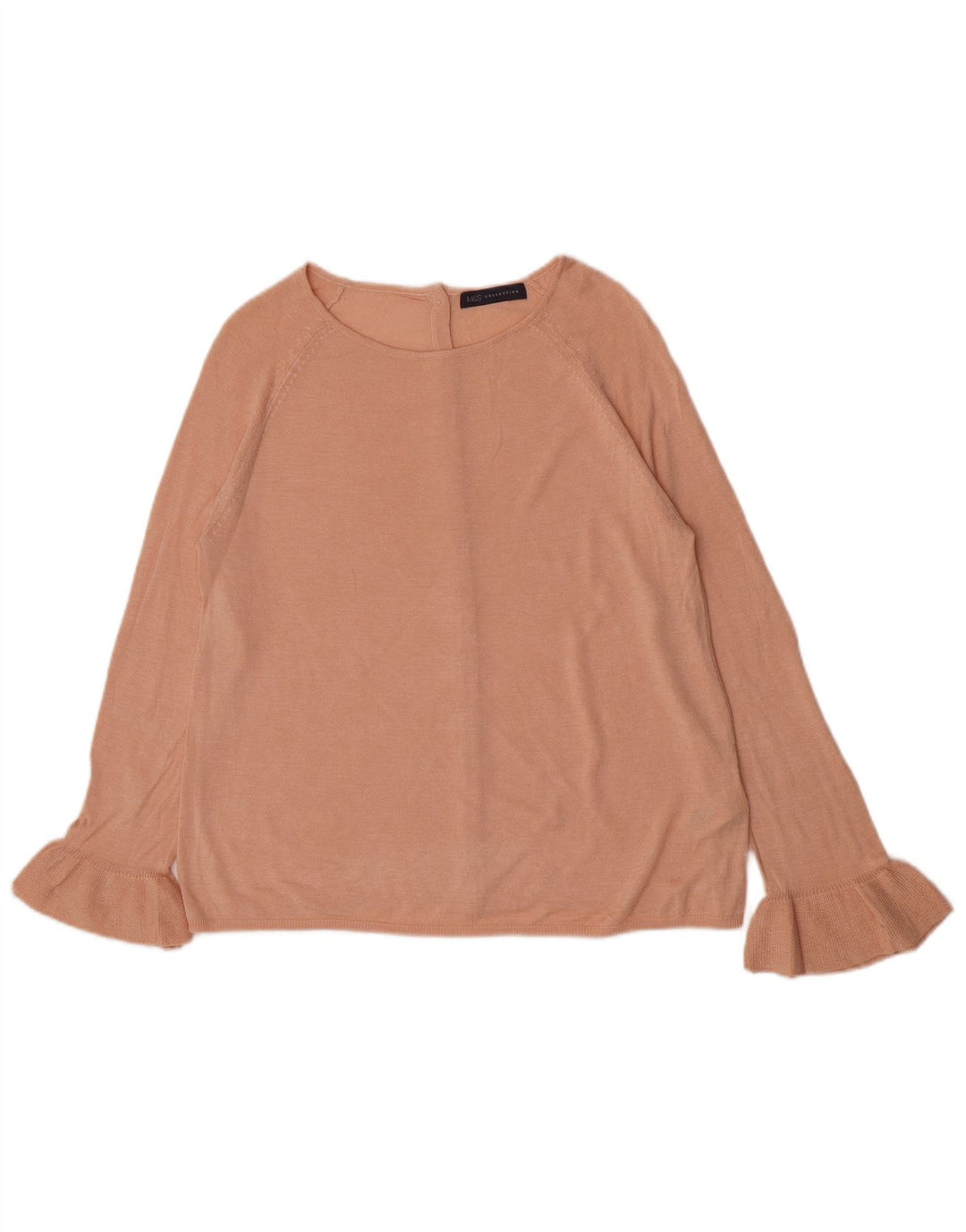 Pulover pentru femei Marks & Spencer, cu gât de barcă, UK 12, acrilic, roz mediu