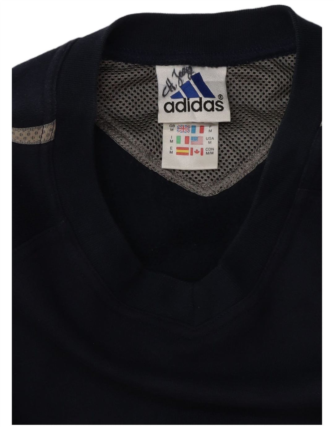 Hanorac pentru bărbați ADIDAS, cu tăiere lejeră, pulover mediu din bumbac bleumarin