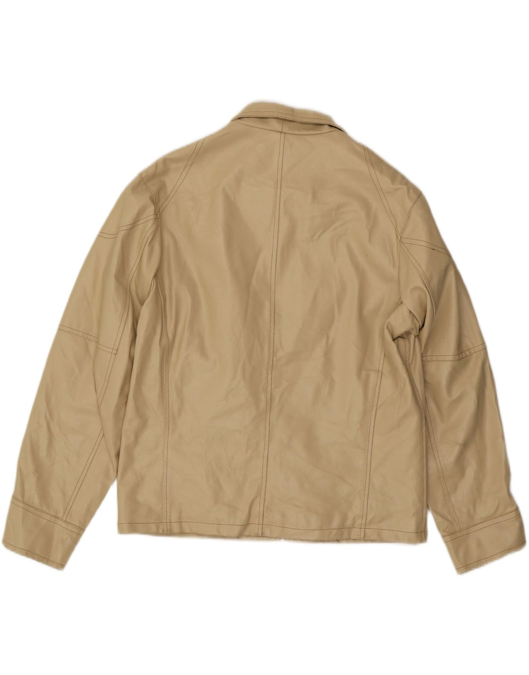 Jachetă de piele pentru bărbați VINTAGE UK 40, mare, bej, piele