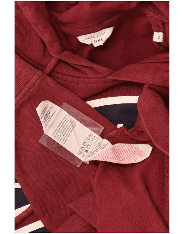 JACK & JONES Hanocă grafică pentru bărbați din bumbac mediu burgundă