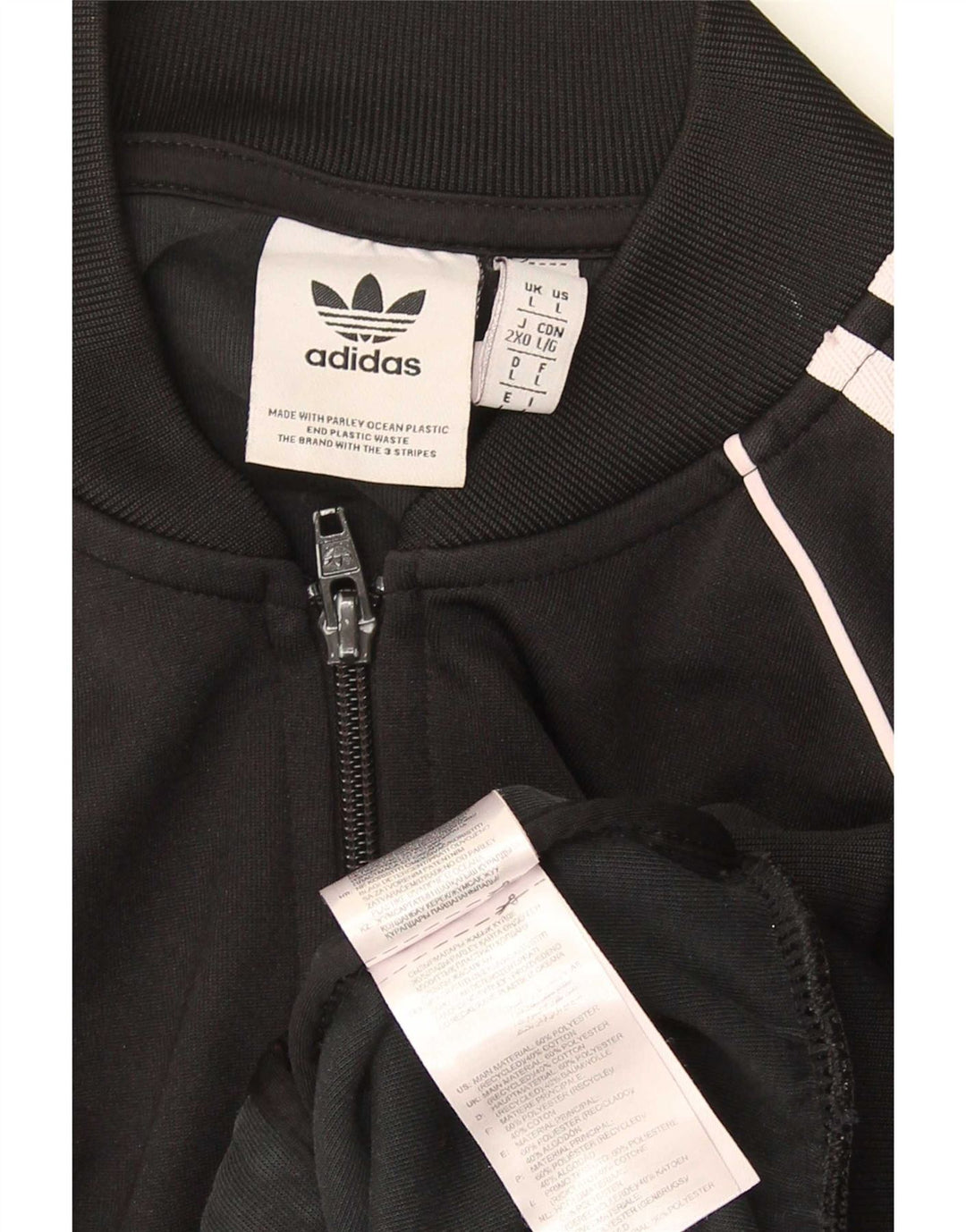 Jachetă de trening pentru bărbați Adidas, mare, negru, poliester