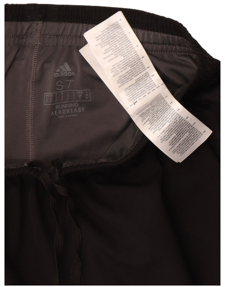 Pantaloni scurți sport pentru alergare Adidas pentru bărbați, negru, poliester color bloc