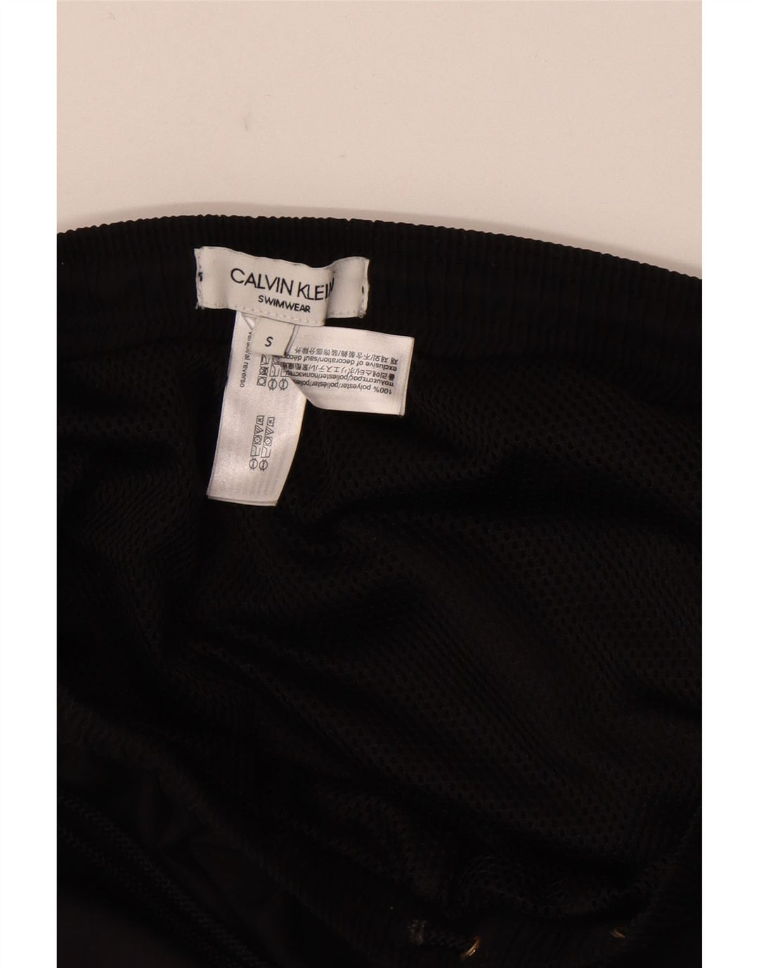 Pantaloni scurți de înot grafic Calvin Klein pentru bărbați, negru, color block