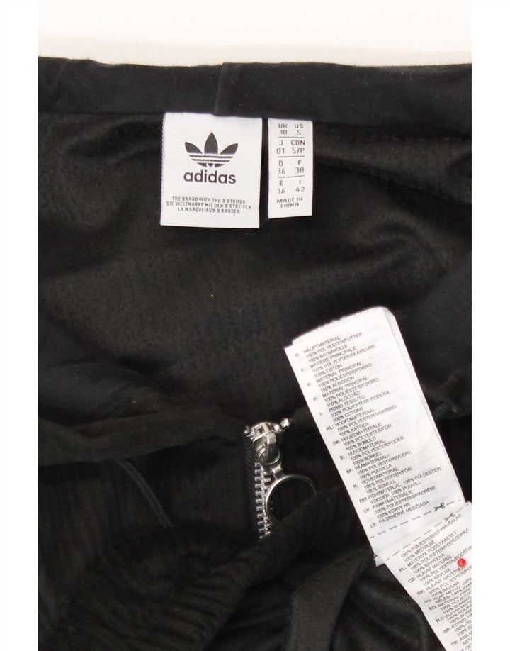 Pulover Adidas Crop Oversized Zip Hoodie UK 10 Poliester negru mic