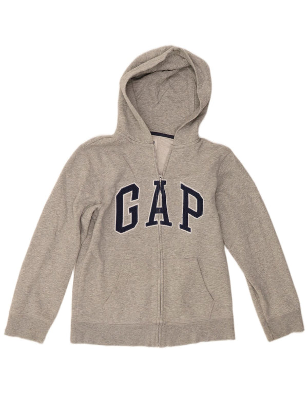 Gap Boys Pulover cu capota cu fermoar grafic 13-14 ani 2XL bumbac gri