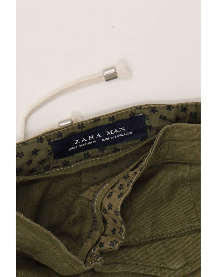 Pantaloni scurți chino pentru bărbați Zara Mici W30 Verde