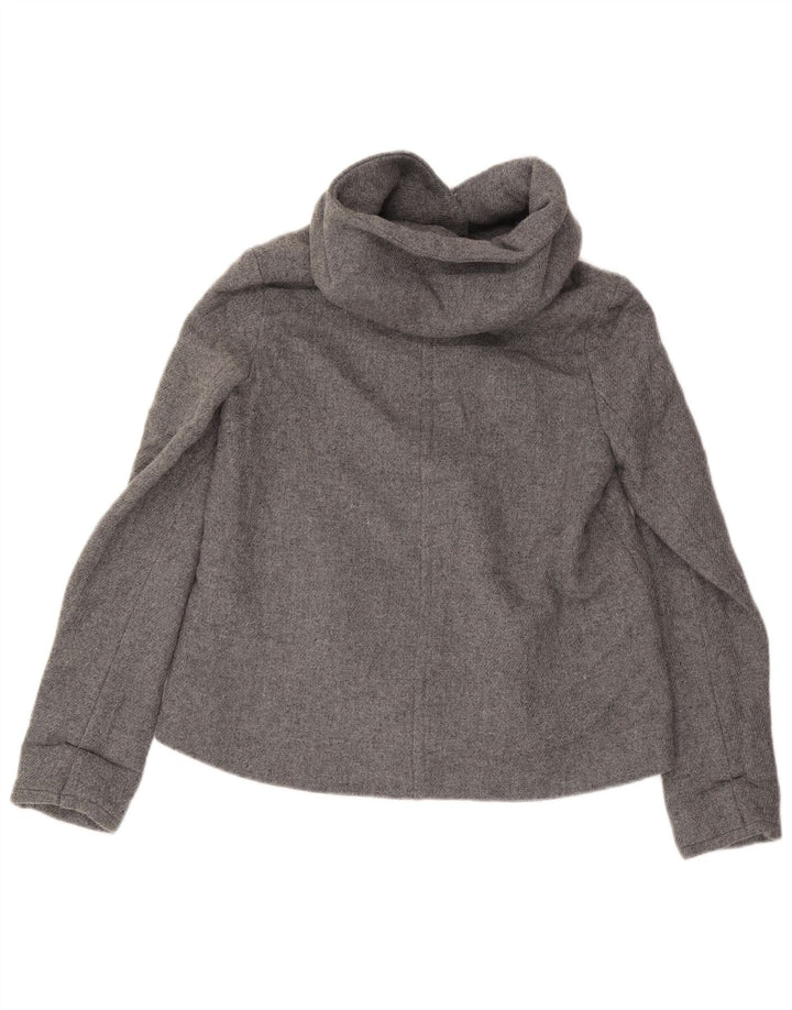 Bomber cu glugă pentru femei Zara UK 10 Lână gri mică